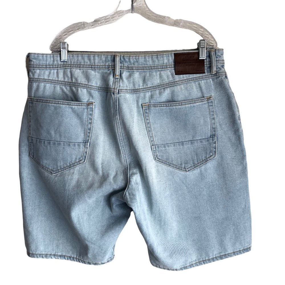 Zara Man Denim Jean Shorts Size 36 Light Wash Casual Active Everyday Outdoor